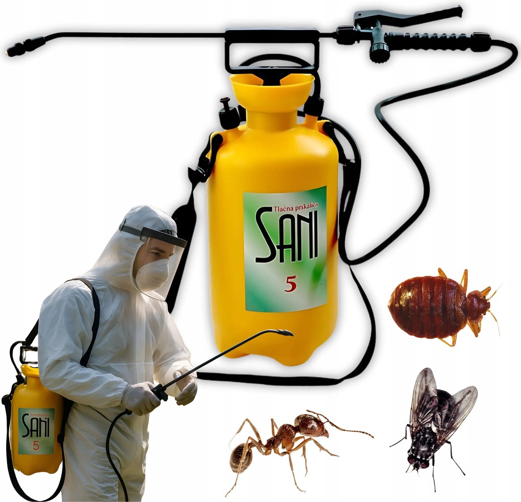 Kézi Kerti Magasnyomású Permetező Hosszú Lándzsa Nagy Permetezéshez 5 L