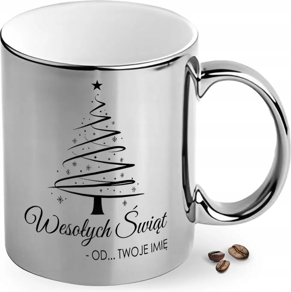 Ezüst Karácsonyi Bögre Karácsonyi Ajándék A Neveddel Saját Neved