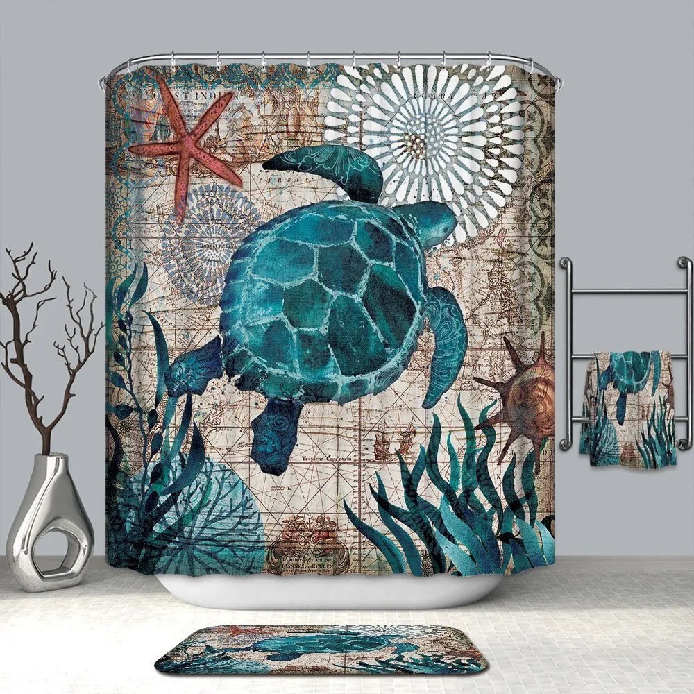Textil Zuhanyfüggöny, Teknős 42