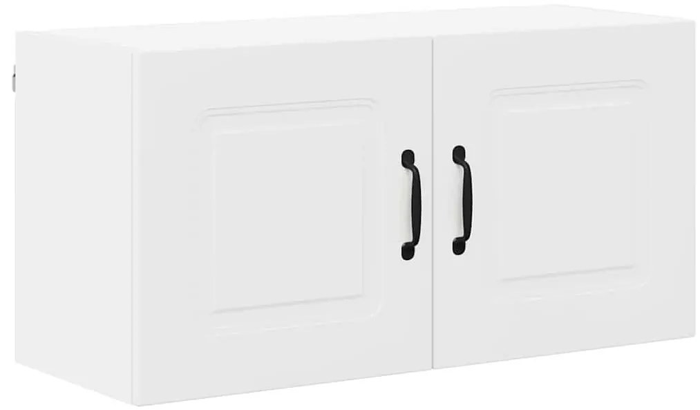 Fali konyhaszekrény polcokkal Fehér 80 x 31 x 40 cm Faanyag