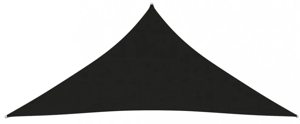fekete háromszögű oxford-szövet napvitorla 3,6 x 3,6 x 3,6 m