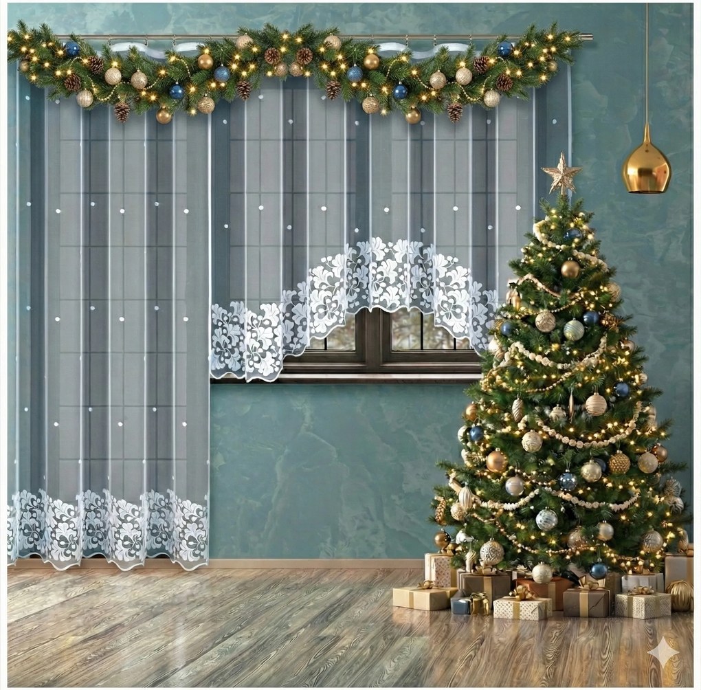 Erkély szett Erkély függöny szett Lengyel Gyártás Fehér kész függönyök