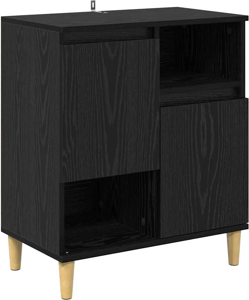 vidaXL Széf Musta tammi 35 x 60 x 70 cm Faanyag