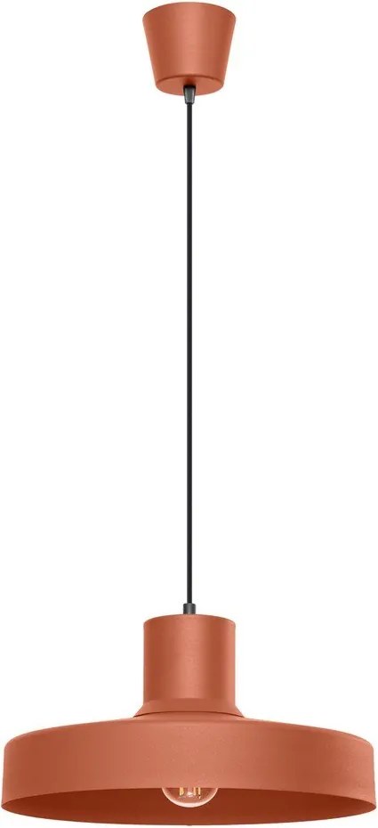 Narancssárga függőlámpa fém búrával Vito – Sollux