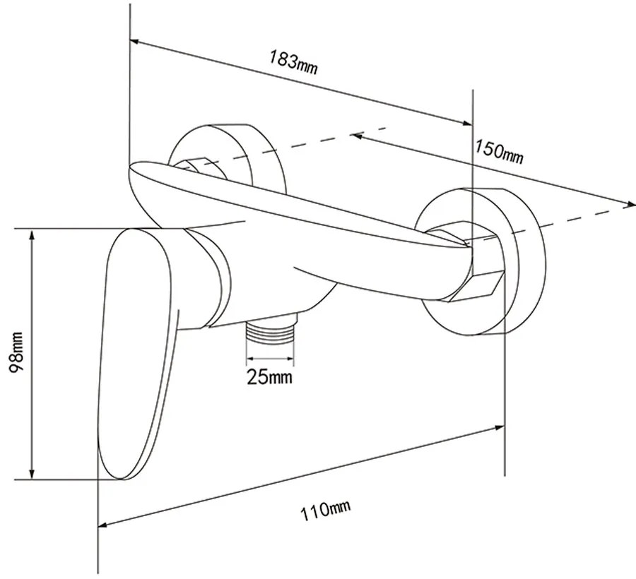 Colly zuhany csaptelep fekete