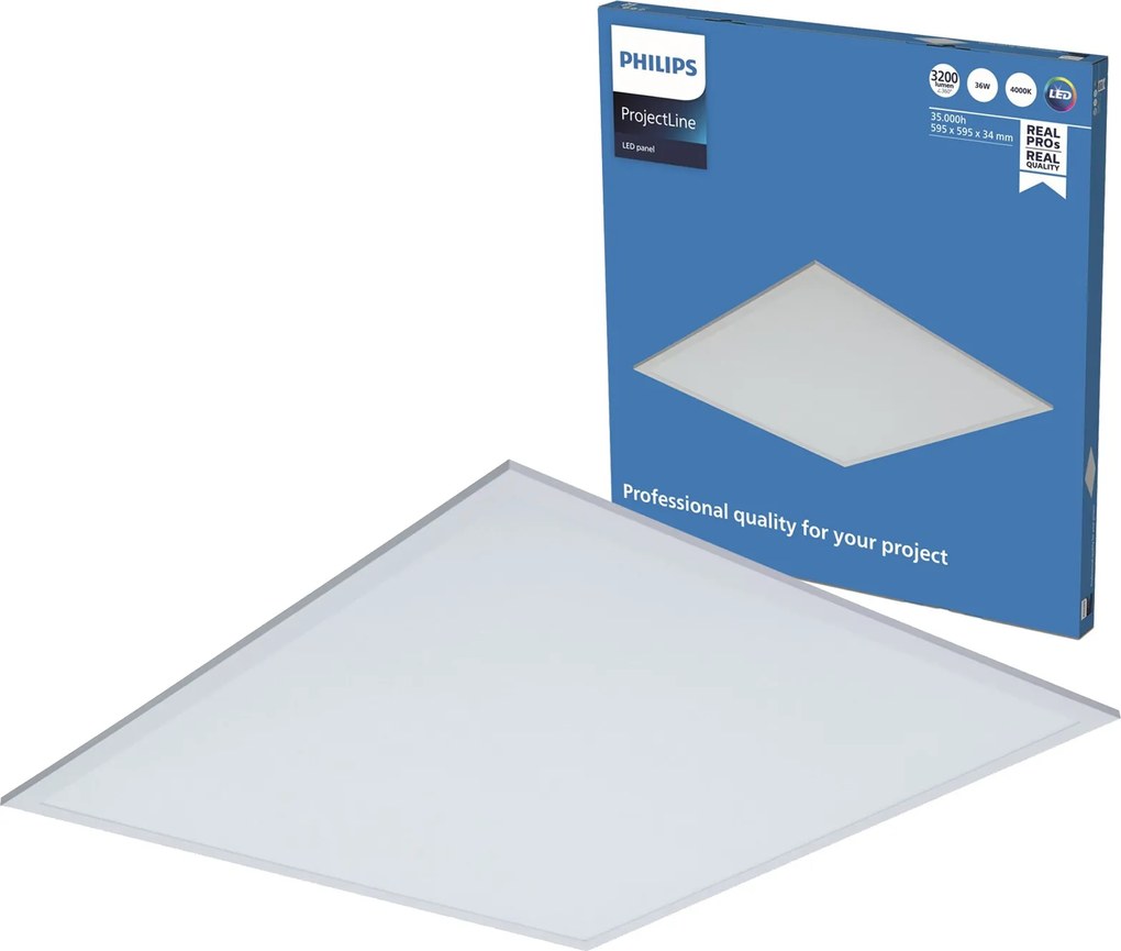 Led panel süllyesztett lámpatest 36W 3200lm 60x60 cm Kazetta Philips