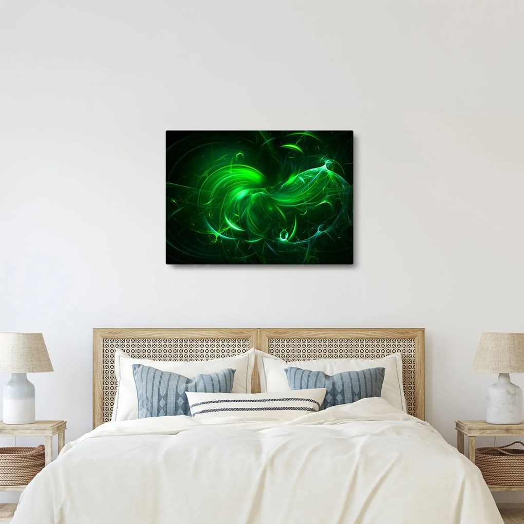 Kép - zöld absztrakció (70x50 cm)