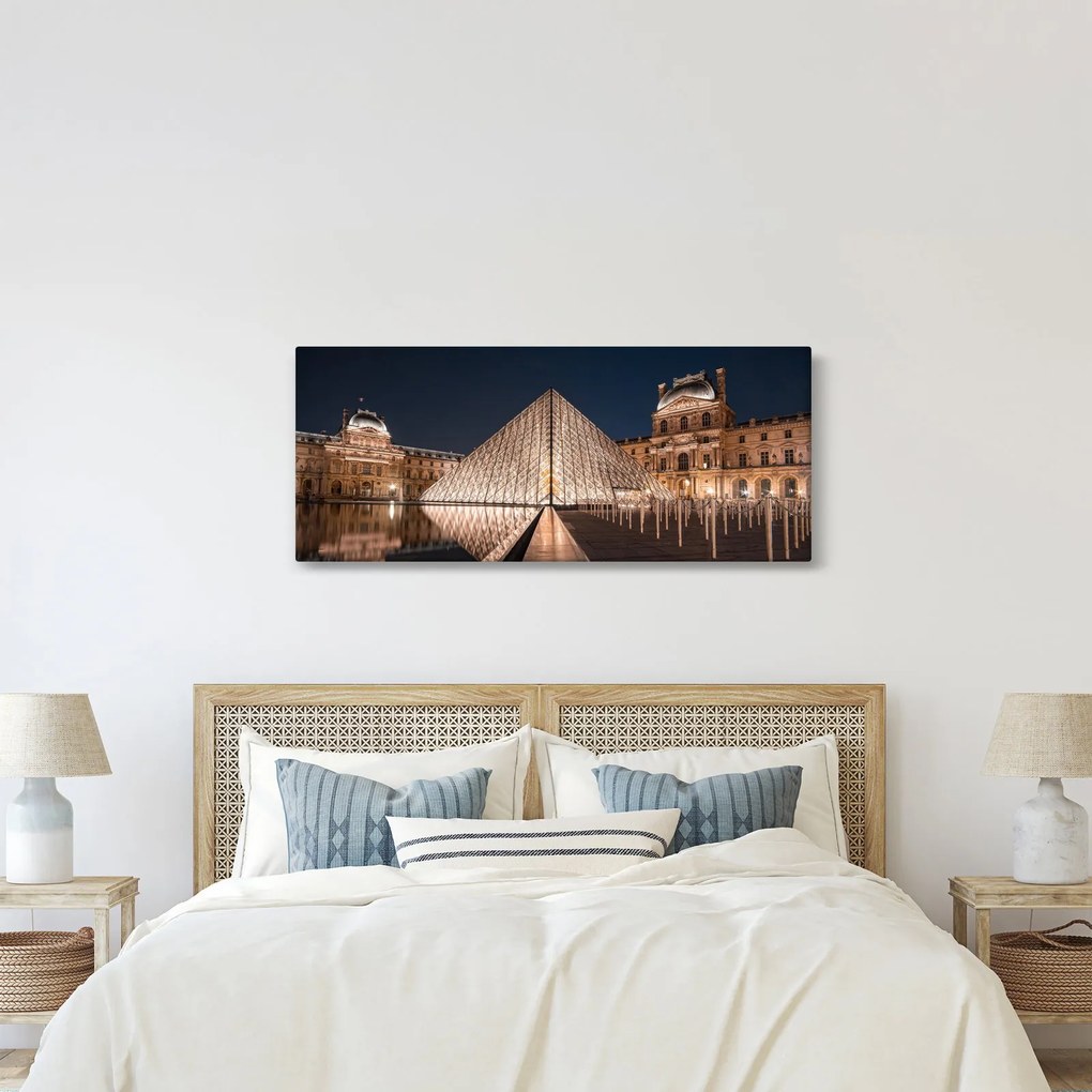 Kép - Louvre éjjel (120x50 cm)