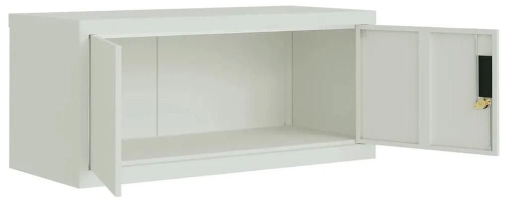 világosszürke acél irattartó szekrény 90x40x130 cm