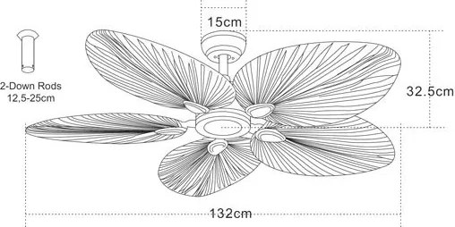 ZAMBELIS19139 Ventilátoros lámpa IP20