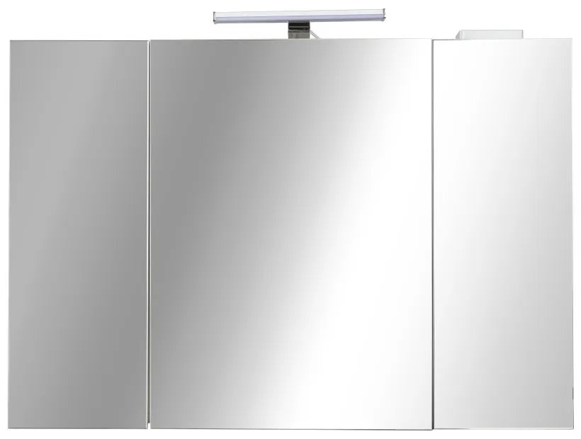 Piramida AKVA Tükrös fürdőszobai szekrény - LED világítással - 100 x 69 x15cm