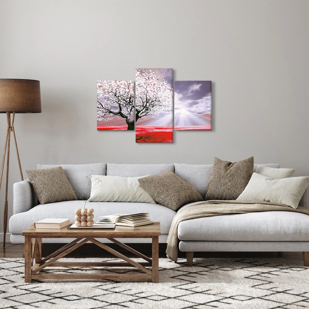 Piros fa kép (90x60 cm)