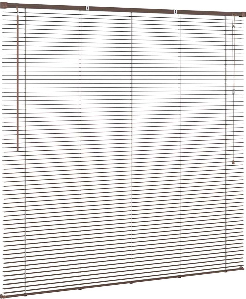 vidaXL Zsaluzia Állítható Sötét barna mintával 150 x 150 cm PVC