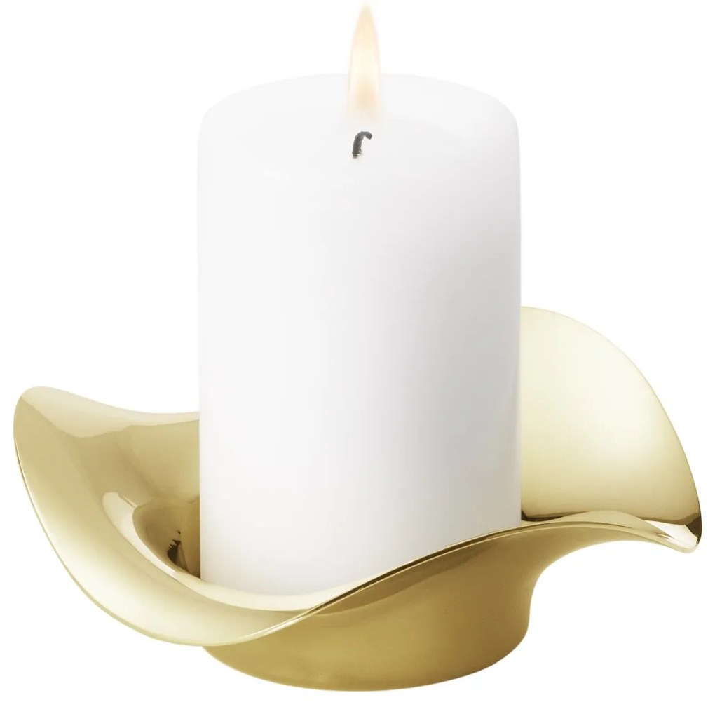 Kobra aranyozott oszlopos gyertyatartó - Georg Jensen