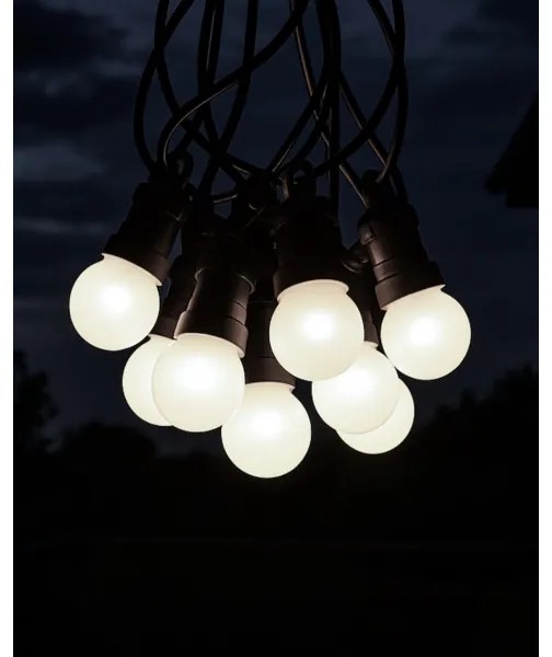 LED kültéri dekorációs fényfüzér 10xLED/0,36W/230V 4,5 m IP44 fekete