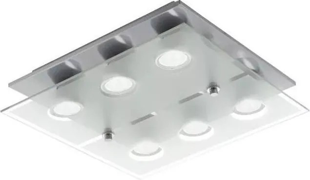 Eglo 75342 -LED dimmelhető mennyezeti lámpatest CABO-SD 6xGU10/5W/230V 34x34 cm matt króm