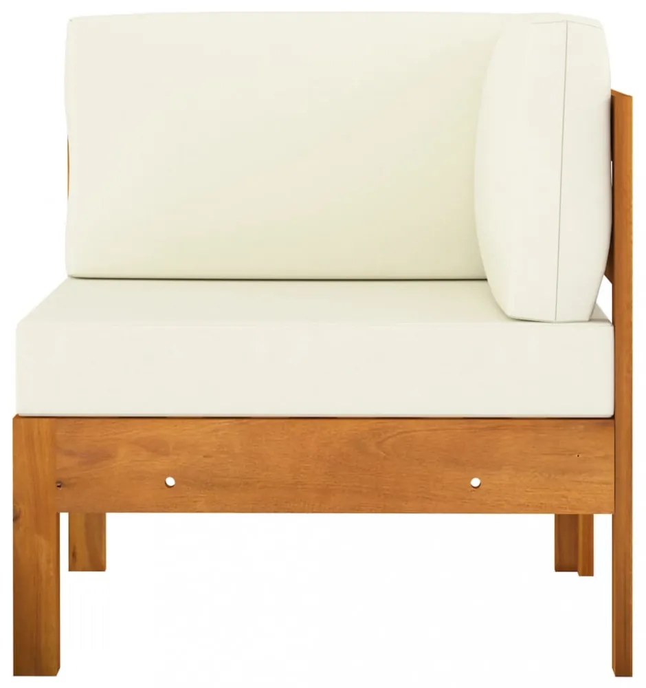 5 részes akácfa kerti pihenőgarnitúra párnákkal 100 x 60 cm