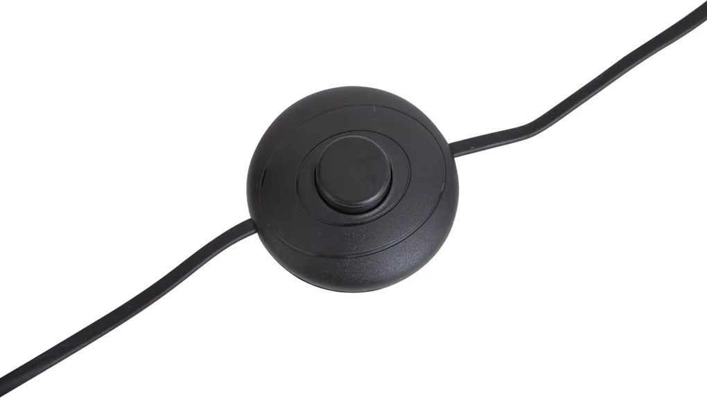 Fekete állólámpa fekete ovális lámpabúrával 50 cm - Thijmen