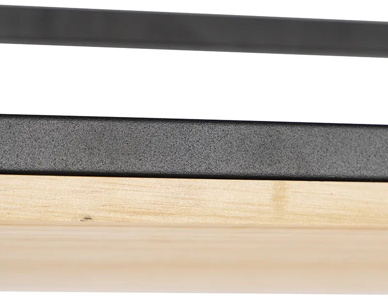 Ipari lógólámpa fekete fával 5-lámpás - Shelf