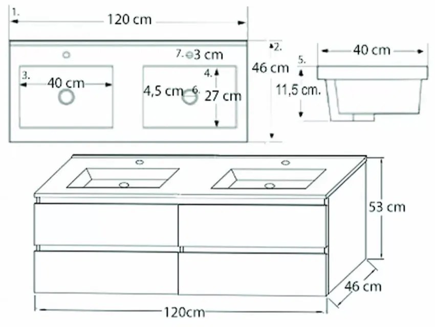 Porto 120 komplett fehér-sonoma tölgy