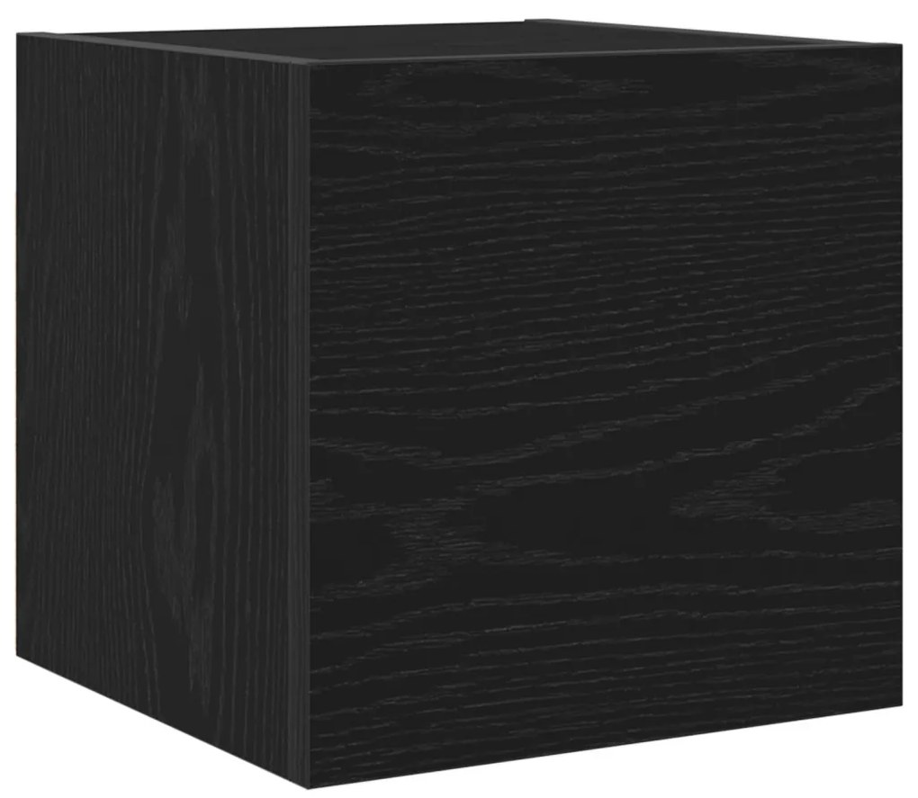 Fali TV Szekrények 2 db Fekete Tölgy 30,5x30x30 cm