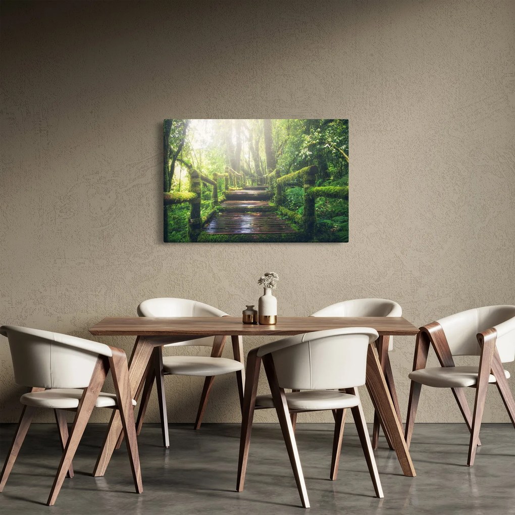Kép - falépcsők az erdőben (90x60 cm)
