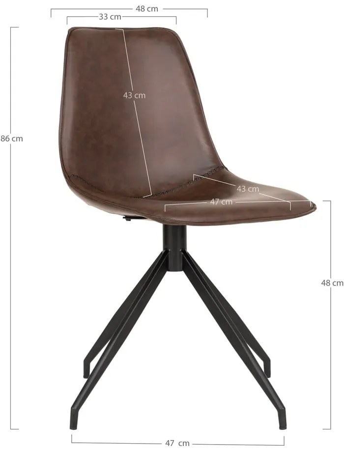 Barna étkezőszék szett 2 db-os Monaco – House Nordic