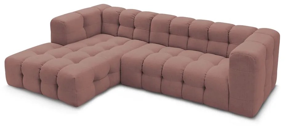 Világos rózsaszín sarokkanapé Cloud – Bobochic Paris