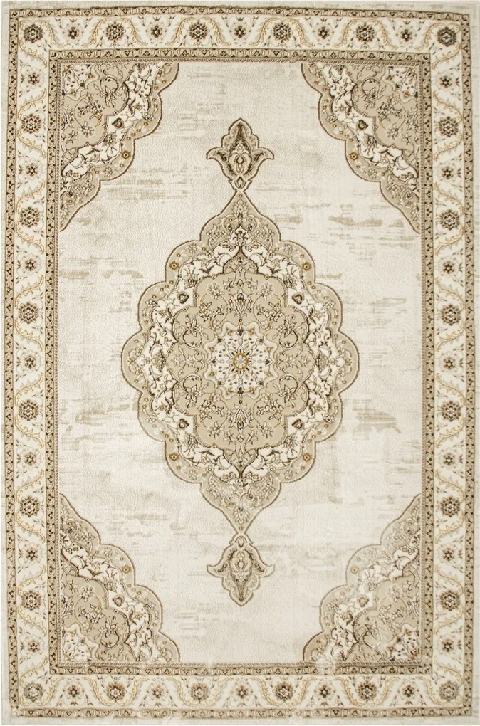 Szőnyeg Dekoráció Hagyomány Bézs Puha Krém Elisa Nappaliba 240x330 cm