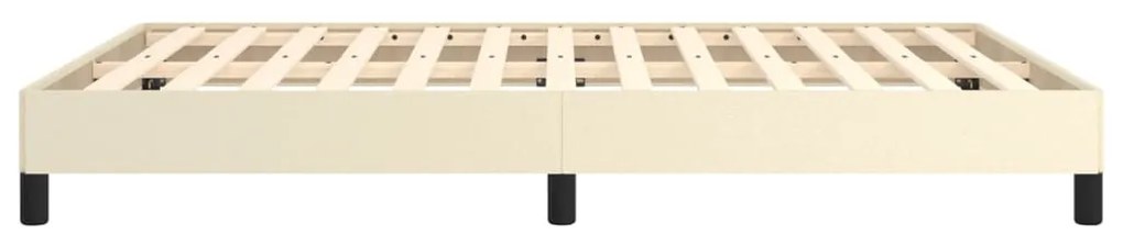 krémszínű műbőr ágykeret 140x200 cm