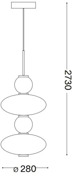 Ideal Lux - LED Csillár zsinóron LUMIERE LED/34W/230V