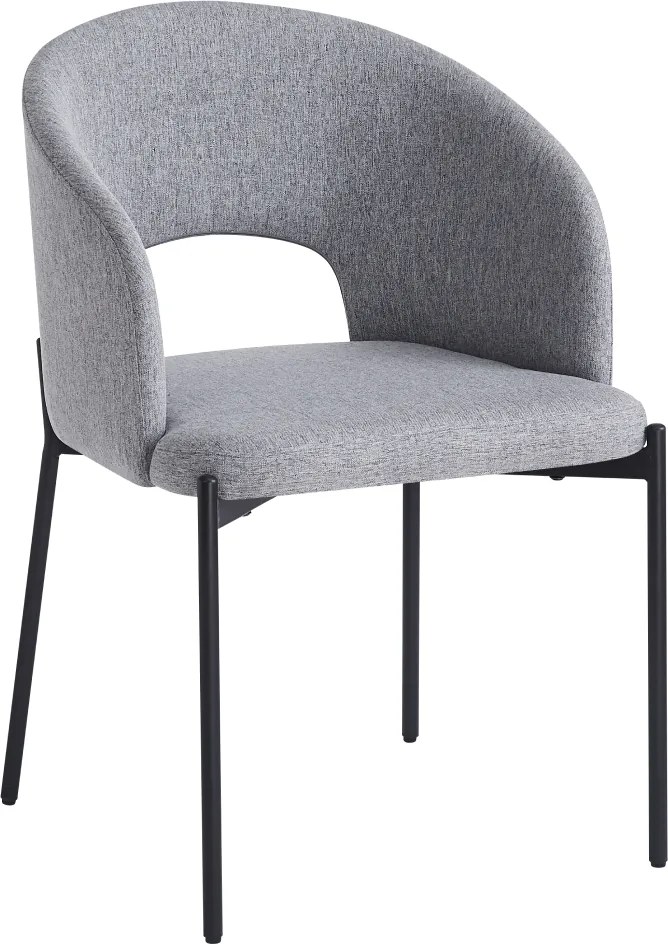 Étkezőszék, szürke/fekete, LONKA
