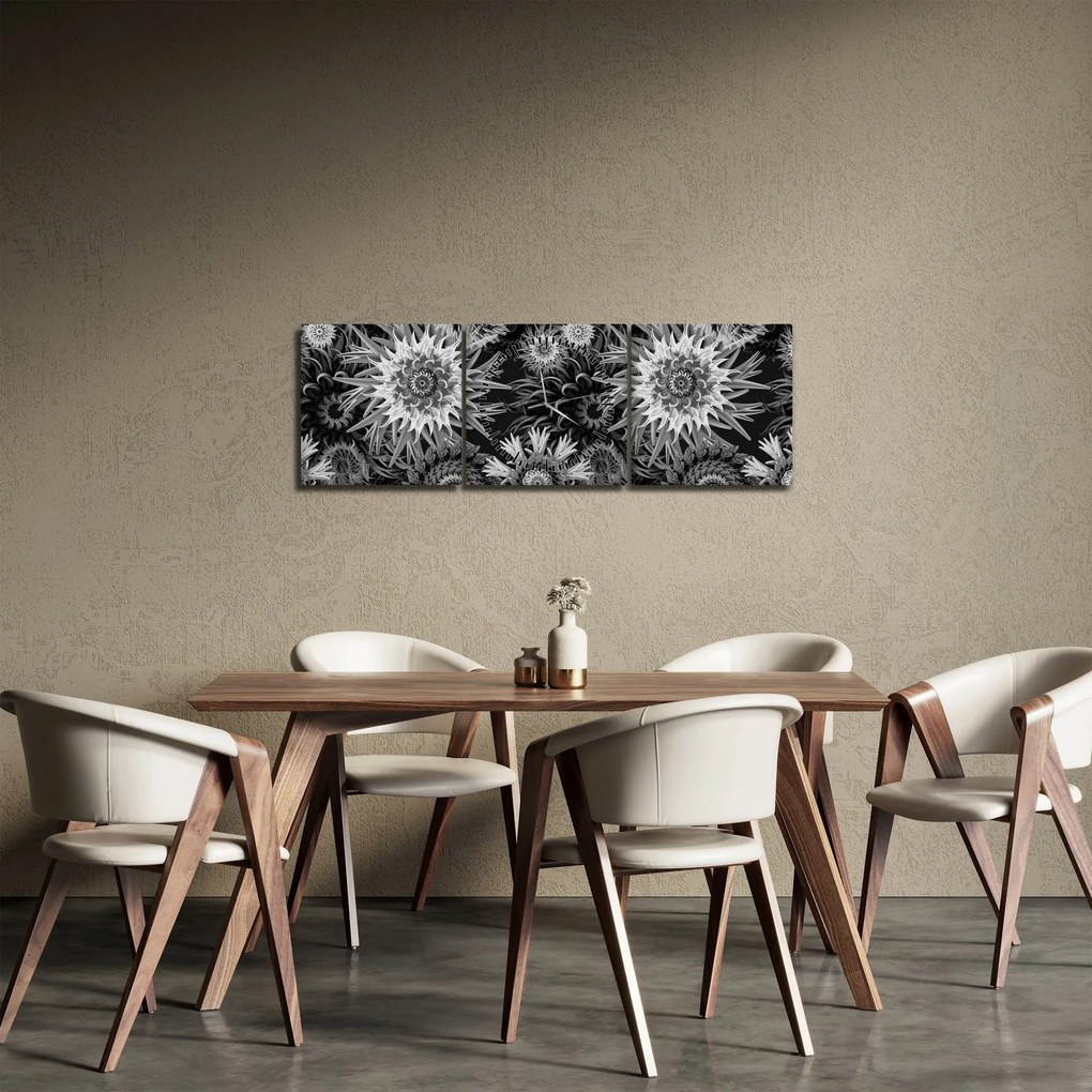 Kép - Fekete és fehér gyűszűvirág (órával) (90x30 cm)