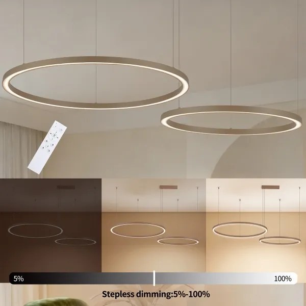 Brilagi - LED dimmelhető kábeles csillár PORTOFINO LED/98W/230V bézs + távirányító