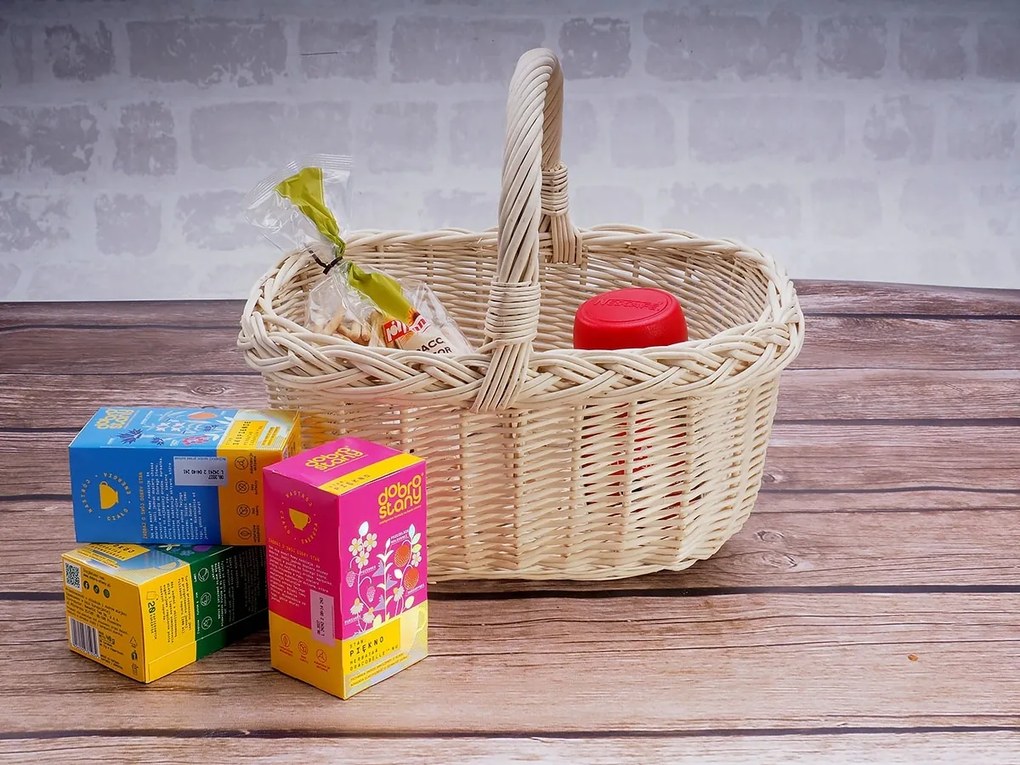 Városi kosár fehér kicsi