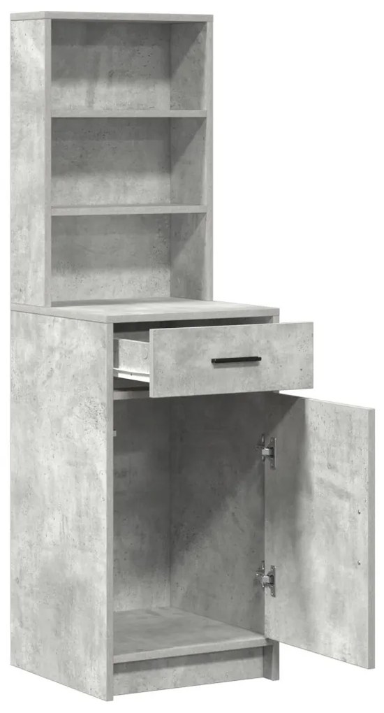 Magasfiú fiókkal Beton szürke 40 x 40,5 x 135 cm Faanyag