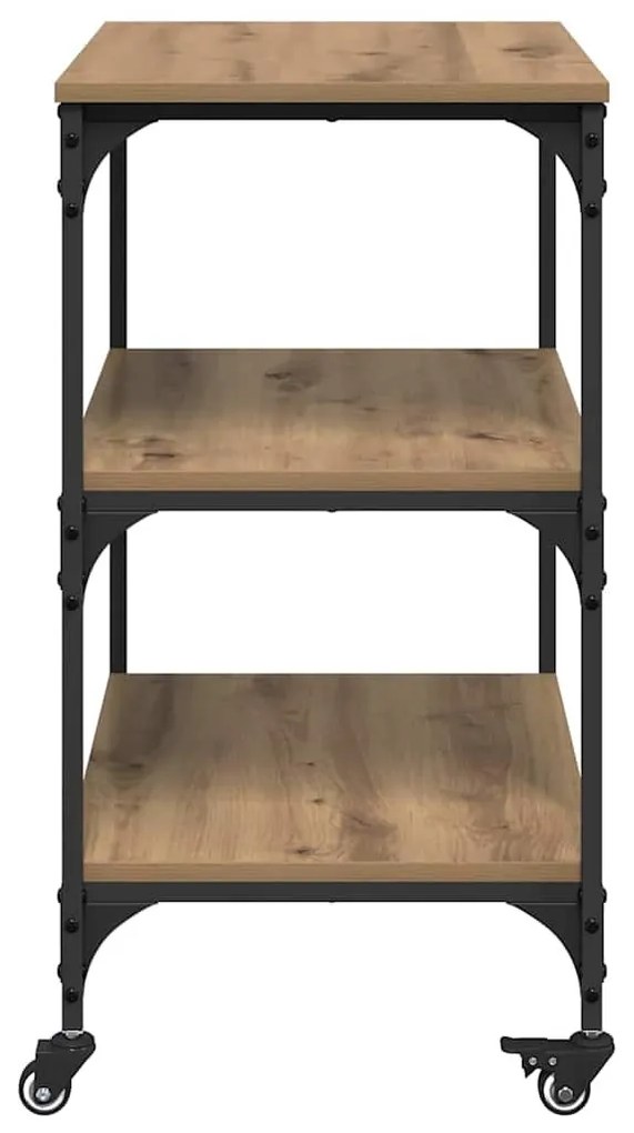 vidaXL Konyhai kocsi Artisan tölgy 60 x 41 x 76 cm Faanyag