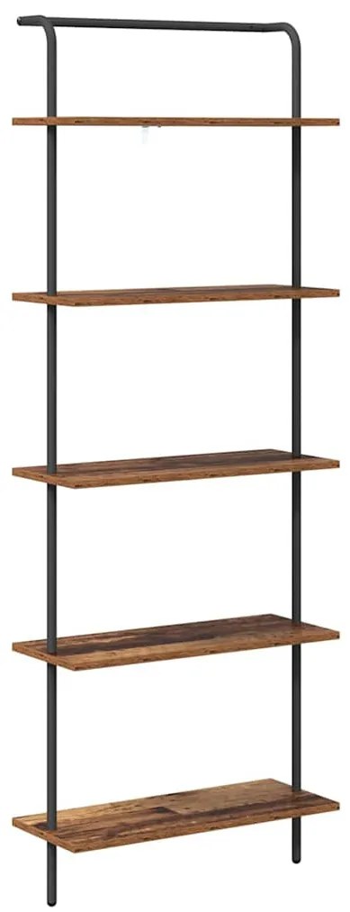Könyvespolc Régi fa 60 x 24 x 168 cm Faanyag
