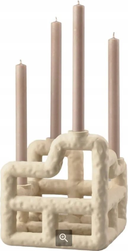 Gyertyatartó Kandeláber Villa Collection Lyng homokszínű 4 gyertyához 21x21x23 cm