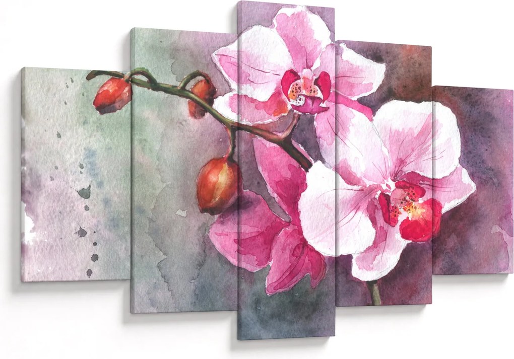Kép - Orchideák, akvarell (150x105 cm)