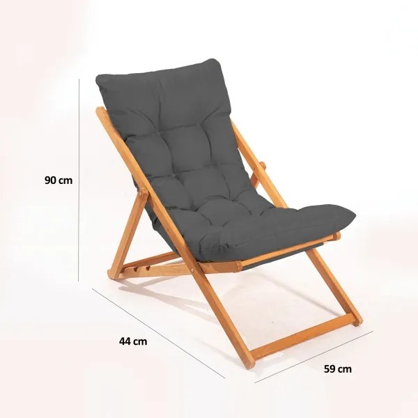 Kerti napozó szürke/cseresznye