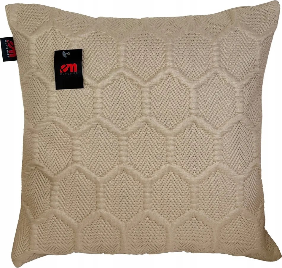 Párnahuzat Dekoratív Párnahuzat 3D Dombornyomott Bézs 40x40 cm