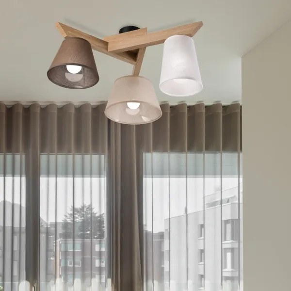 Brilagi - LED Felületre szerelhető csillár ANTHONY 3xE14/40W/230V tölgy