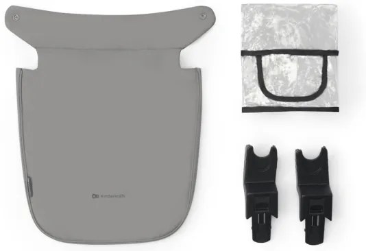 KINDERKRAFT-Kombinált babakocsi 3in1 NEWLY Moonlight szürke  + autósülés MINK PRO