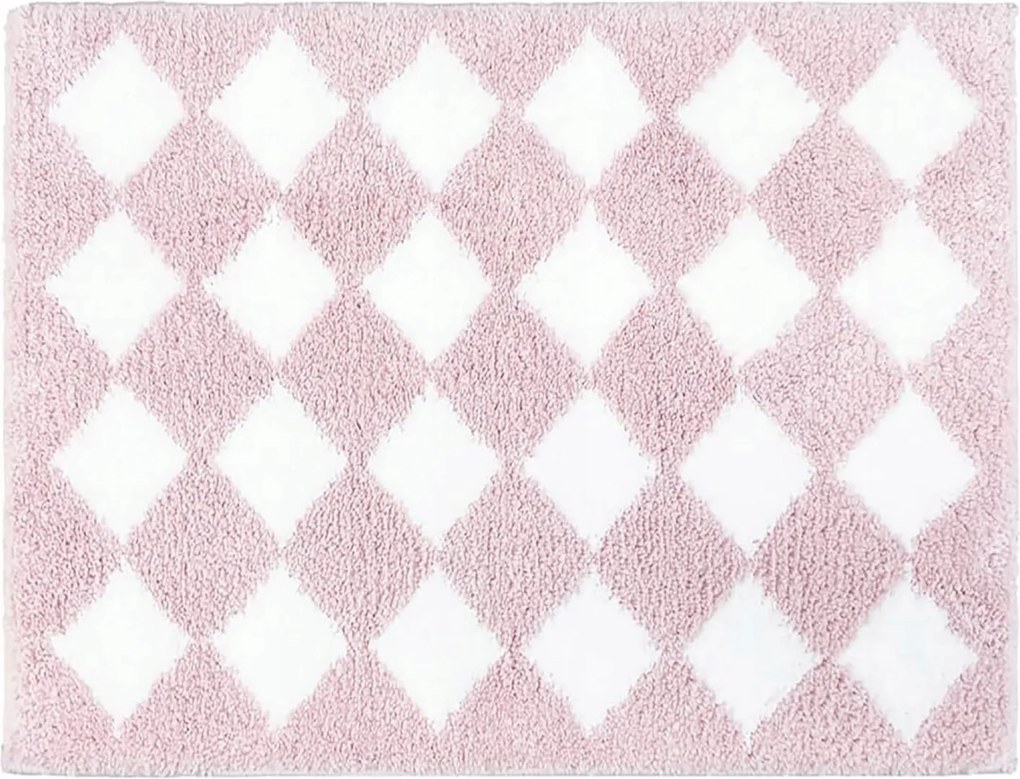 Fürdőszobaszőnyeg fürdőszobaszőnyeg puha csúszásgátló 80x50 cm rózsaszín