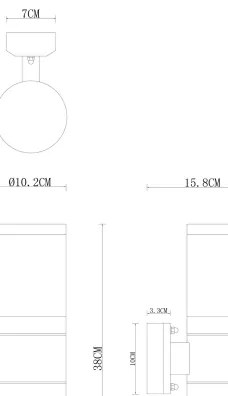Globo 32014-2BS - Kültéri fali lámpa XELOO 2xE27/60W/230V IP44