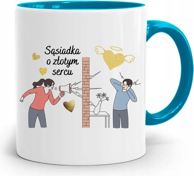 Szomszédnak Kék Ajándék Bögre fényképes nyomtatással