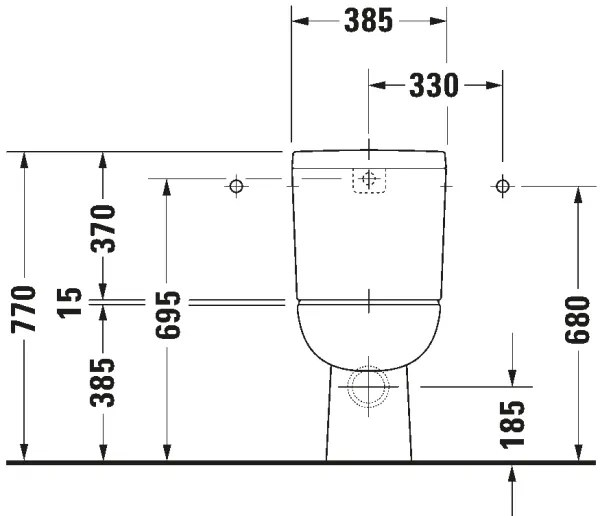 Duravit 21110900002 - Kombinált WC D-CODE, kerámia, fényes fehér
