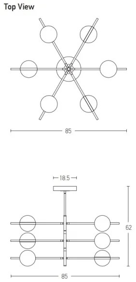 Zambelis 2002 - LED Csillár LED/45W/230V