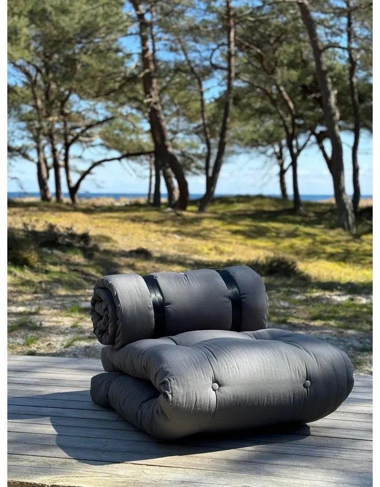 Design OUT™ Buckle Up Dark Grey kinyitható sötétszürke kültéri fotel - Karup Design
